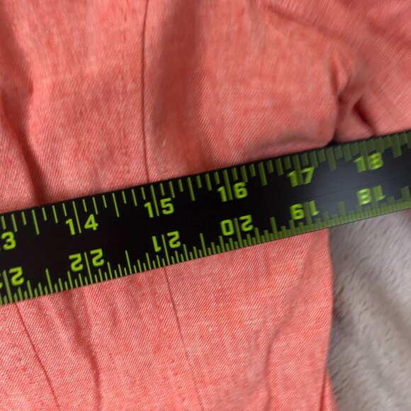 Chadwick's Women’s Blazer Jacket Size 12 Coral Linen Blend 3/4 Sleeve Preppy - Picture 4 of 8